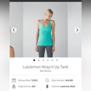 Lululemon Wrap It Up Tank